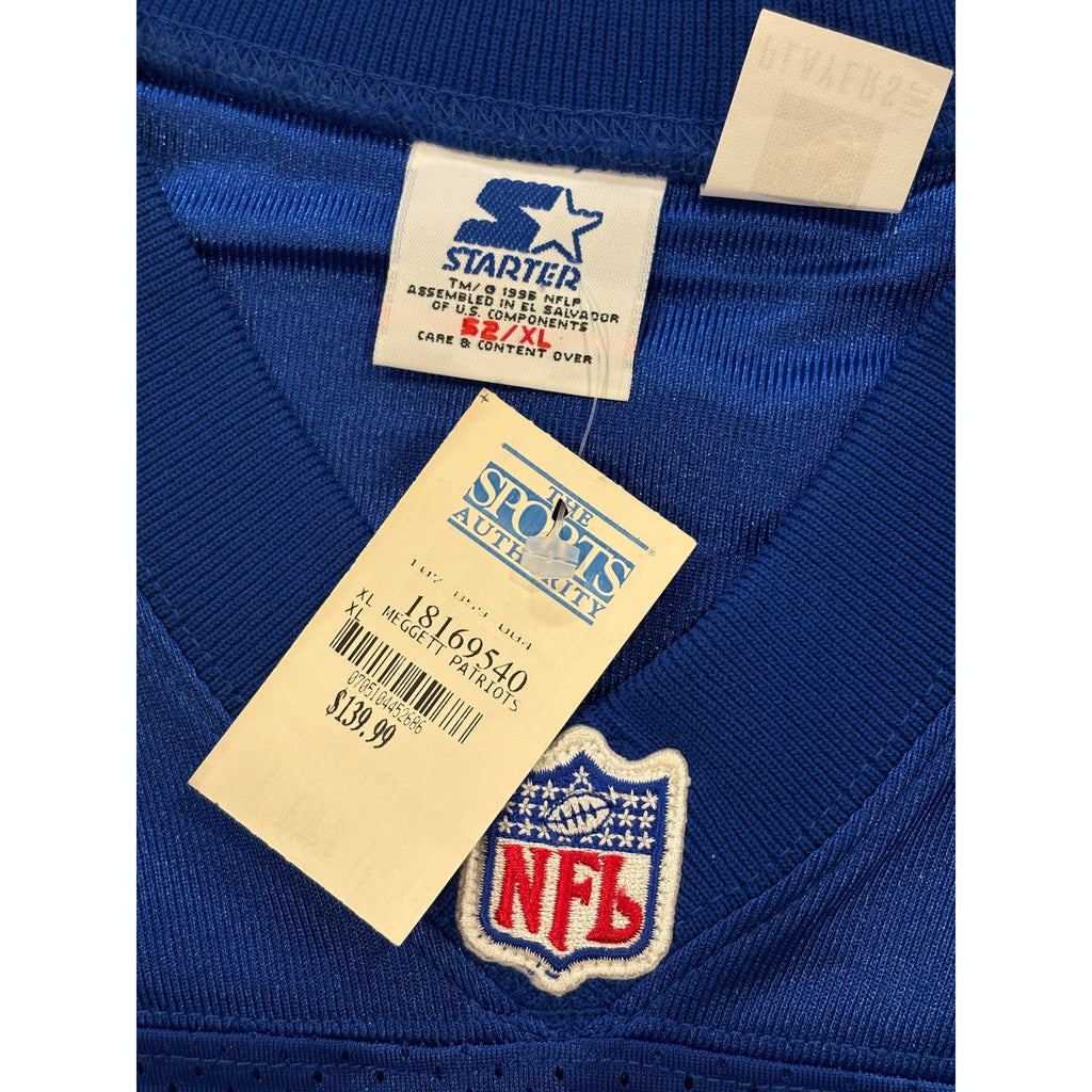 Vtg 90's Starter New England Patriots Dave Meggett #22 Authentic NFL Jersey 52