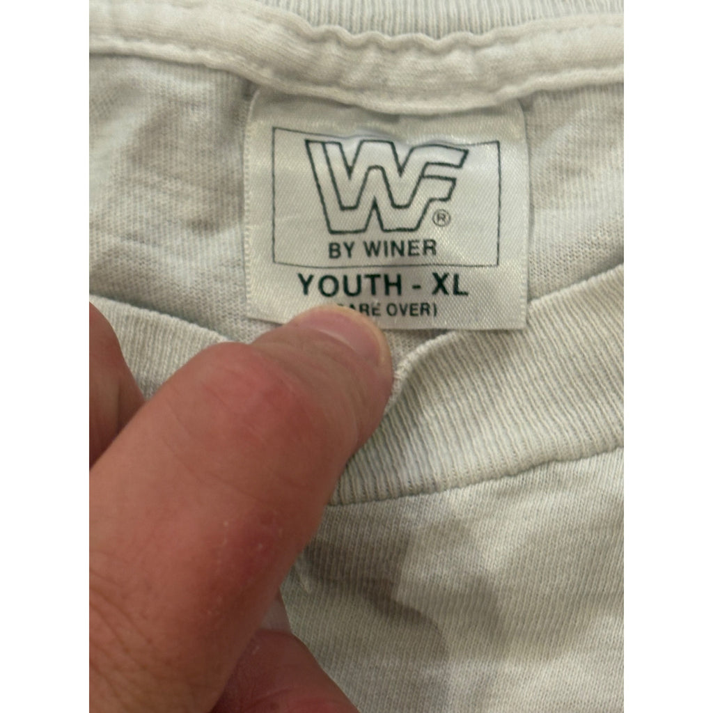 Vtg 1991 WWF Superstars T-Shirt Warrior Mr. Perfect Rockers LOD Jake Roberts YXL
