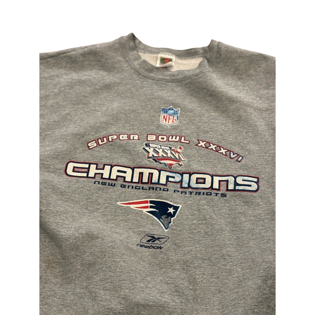 Vintage New England Patriots Super Bowl 36 Champions Crewneck Sweatshirt 2XL