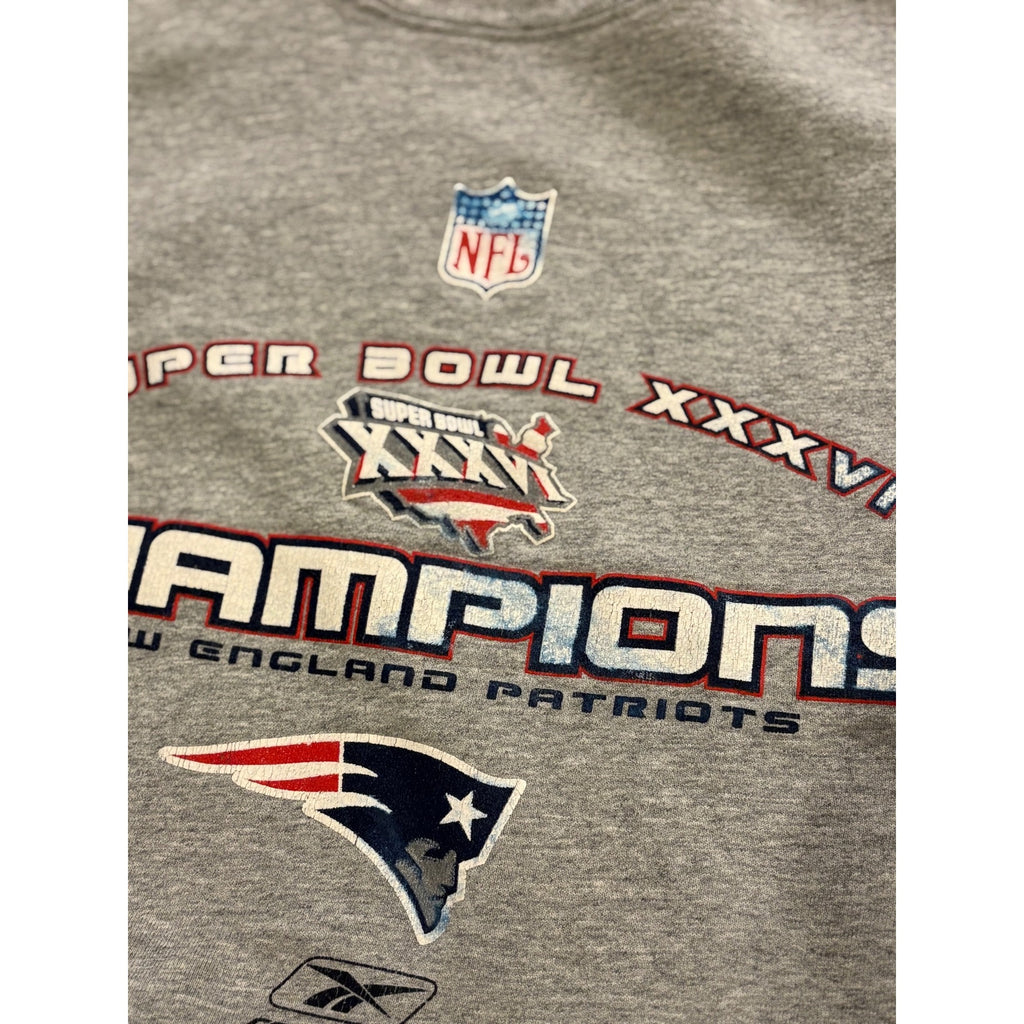 Vintage New England Patriots Super Bowl 36 Champions Crewneck Sweatshirt 2XL