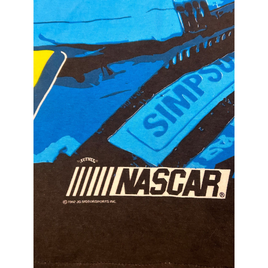 Vintage 1997 Nutmeg Mills Jeff Gordon Nascar All Over Print AOP T-Shirt Men's XL