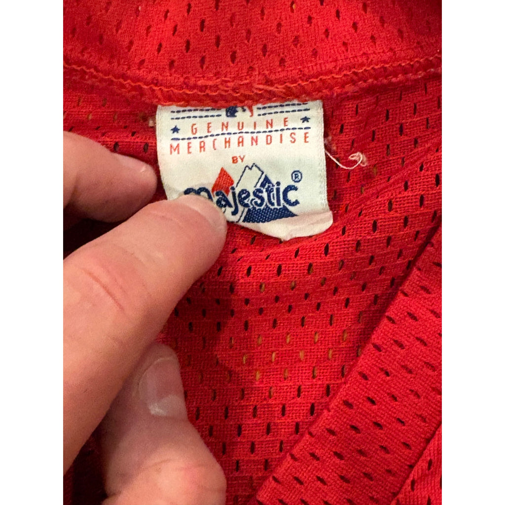 Vintage Majestic Boston Red Sox MLB Baseball Pullover Jersey Red Youth XL