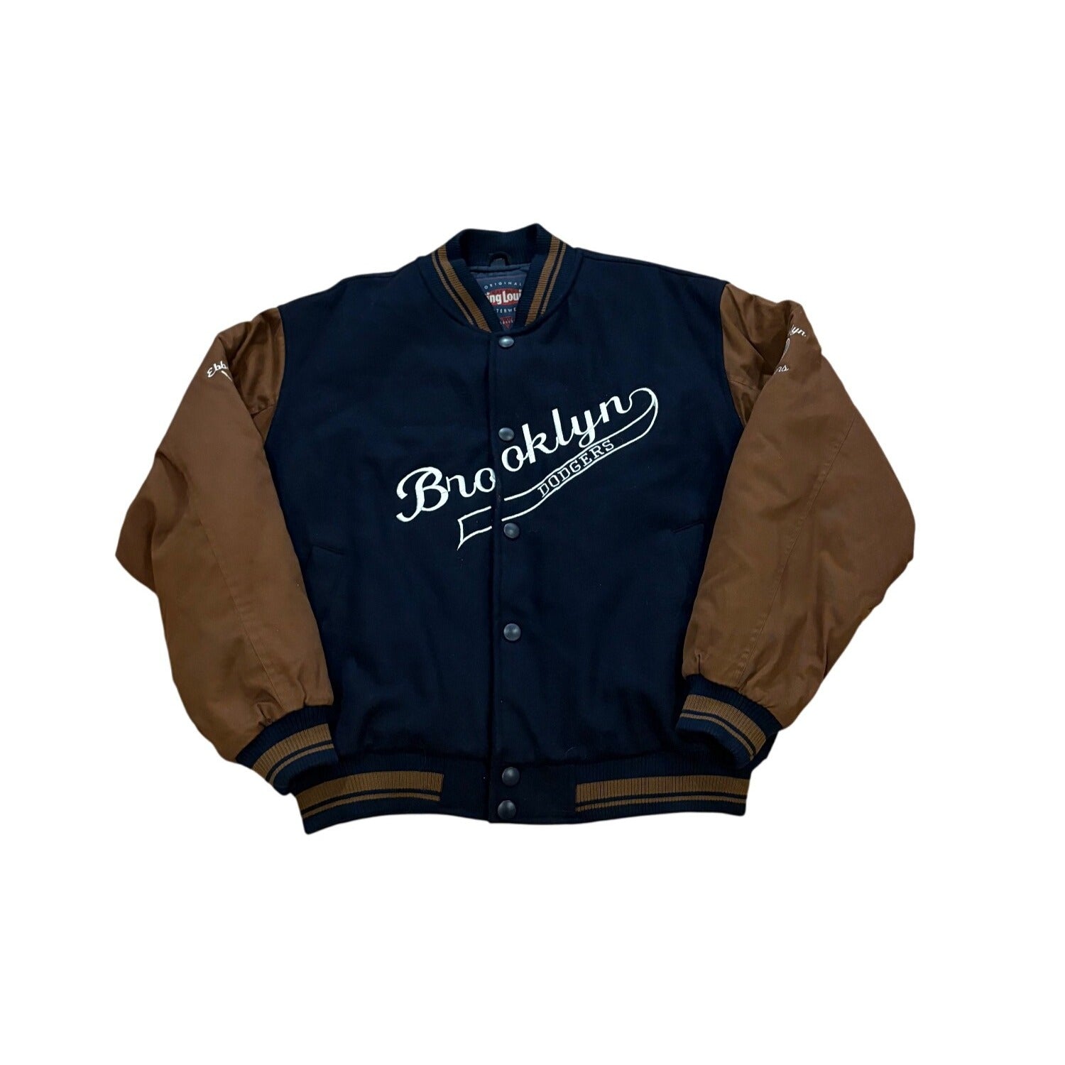Vintage Brooklyn Dodgers Gil Hodges Varsity Bomber Jacket King Louie Men's XL