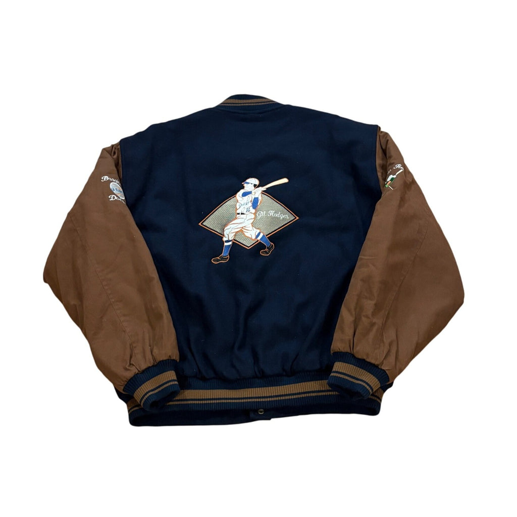 Vintage Brooklyn Dodgers Gil Hodges Varsity Bomber Jacket King Louie Men's XL