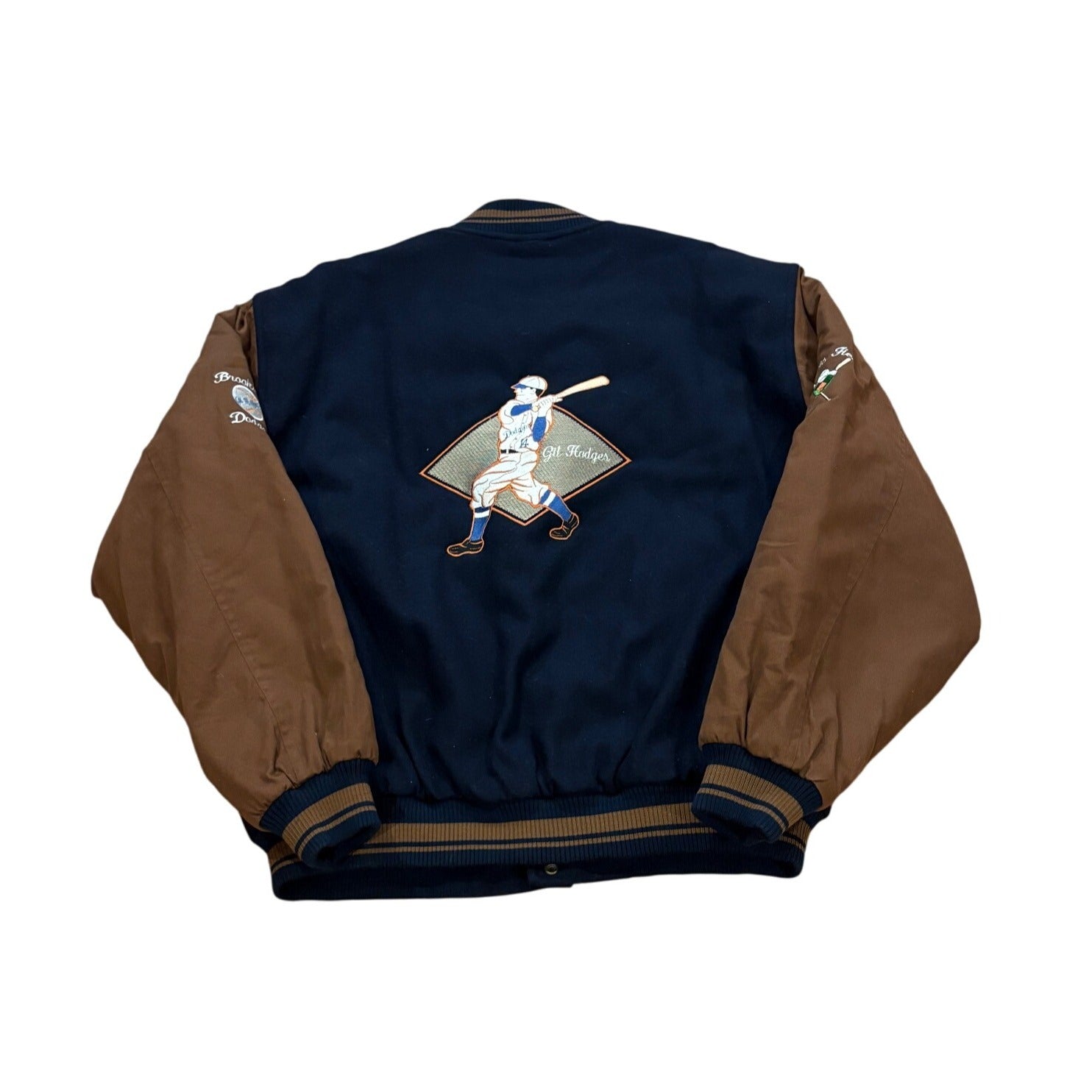 Vintage Brooklyn Dodgers Gil Hodges Varsity Bomber Jacket King Louie Men's XL