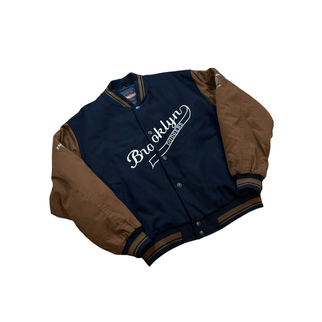 Vintage Brooklyn Dodgers Gil Hodges Varsity Bomber Jacket King Louie Men's XL
