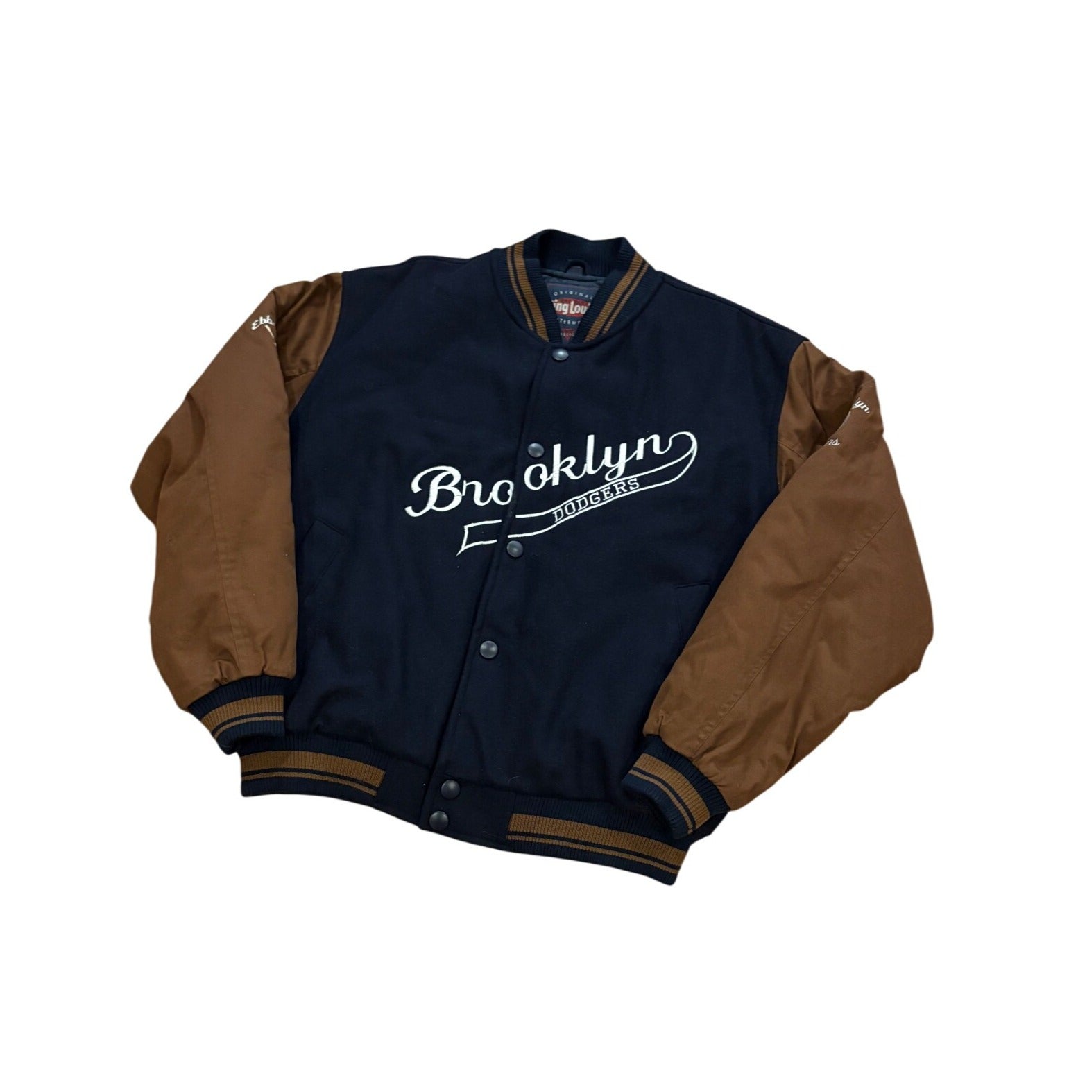 Vintage Brooklyn Dodgers Gil Hodges Varsity Bomber Jacket King Louie Men's XL