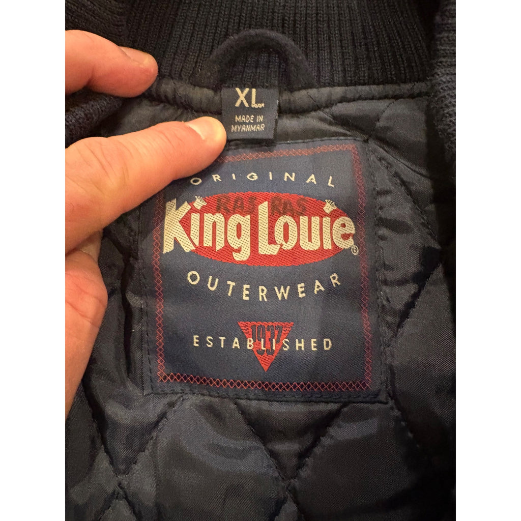 Vintage Brooklyn Dodgers Gil Hodges Varsity Bomber Jacket King Louie Men's XL