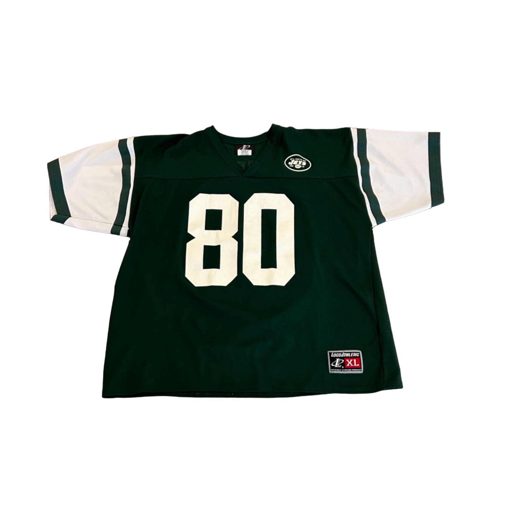 Vintage 1990's New York Jets Wayne Chrebet #80 Logo Athletic NFL Jersey Men's XL