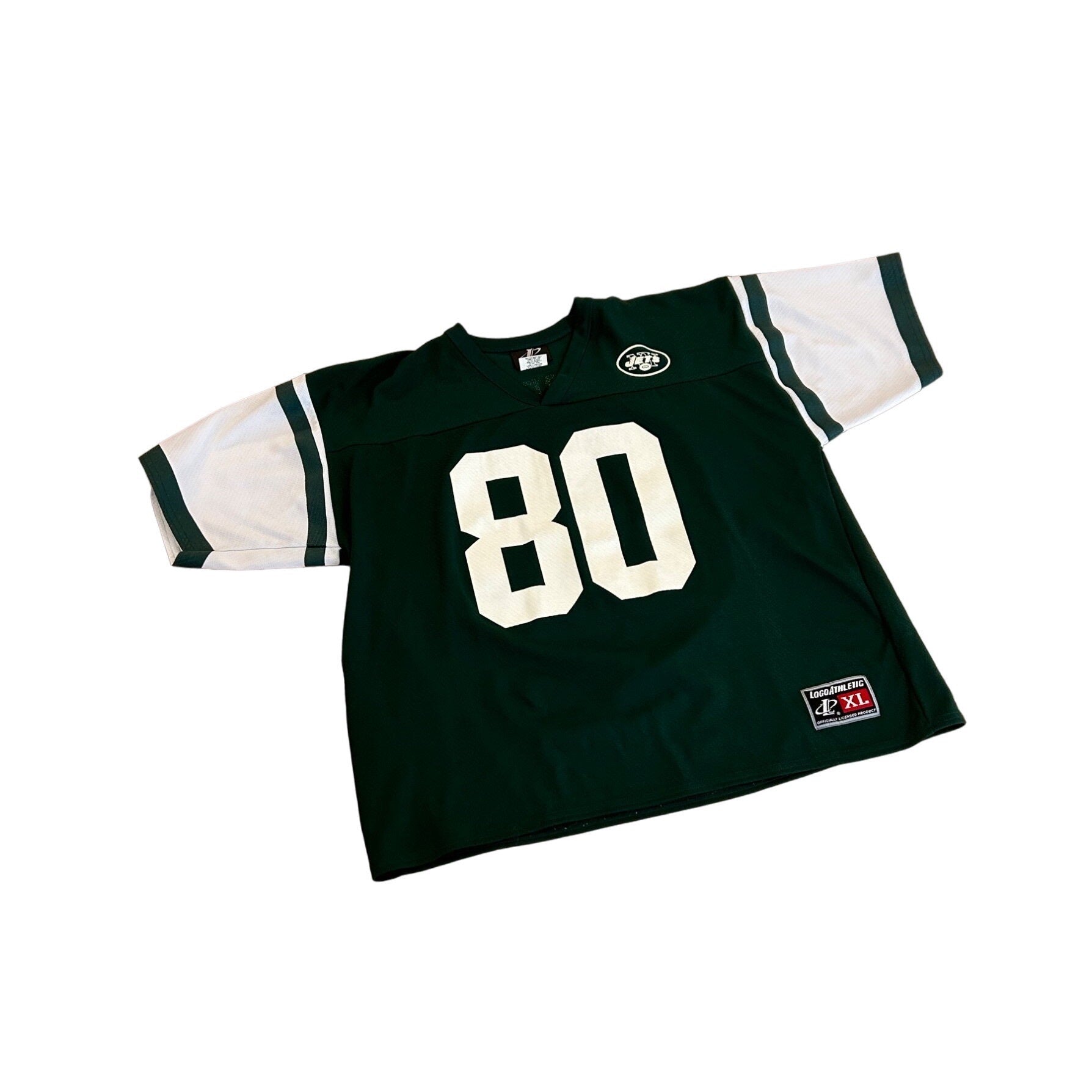 Vintage 1990's New York Jets Wayne Chrebet #80 Logo Athletic NFL Jersey Men's XL
