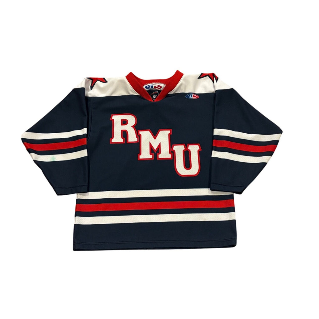 Robert Morris Colonials AK AthleticKnit NCAA Hockey Jersey Blue Youth Small