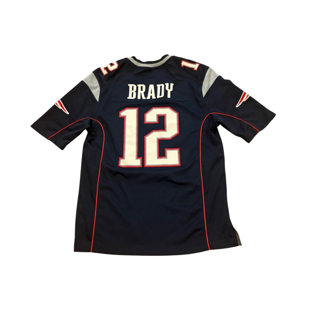 Nike New England Patriots Tom Brady #12 Blue NFL Football Jersey Men's Medium