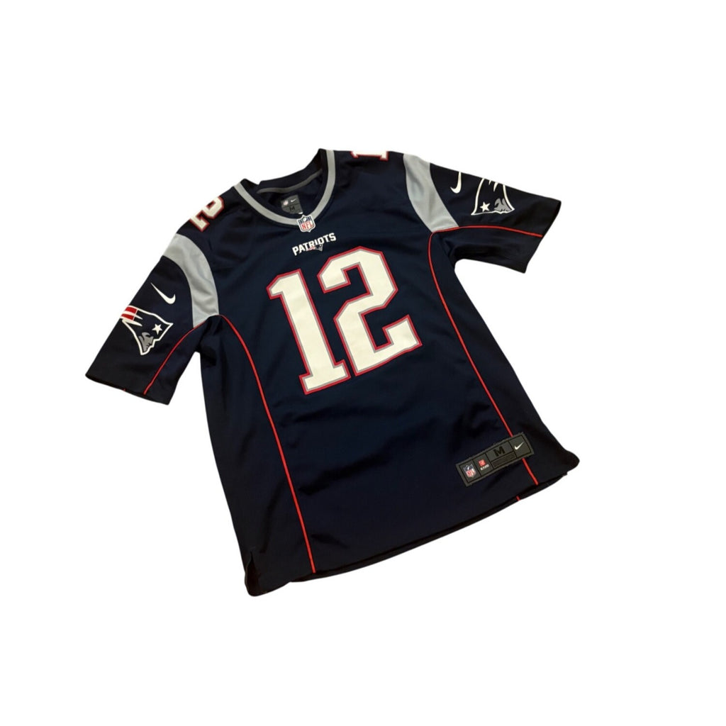 Nike New England Patriots Tom Brady #12 Blue NFL Football Jersey Men's Medium