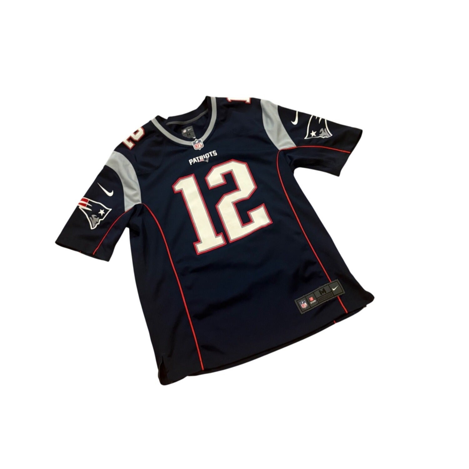 Nike New England Patriots Tom Brady #12 Blue NFL Football Jersey Men's Medium