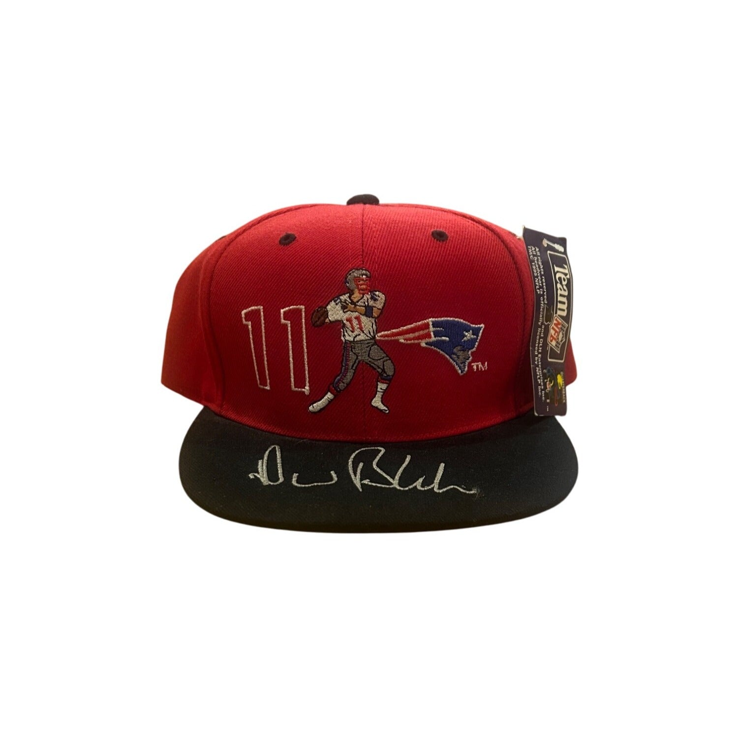 Vintage 1995 New England Patriots Drew Bledsoe Team NFL Wool Snapback Hat NWT