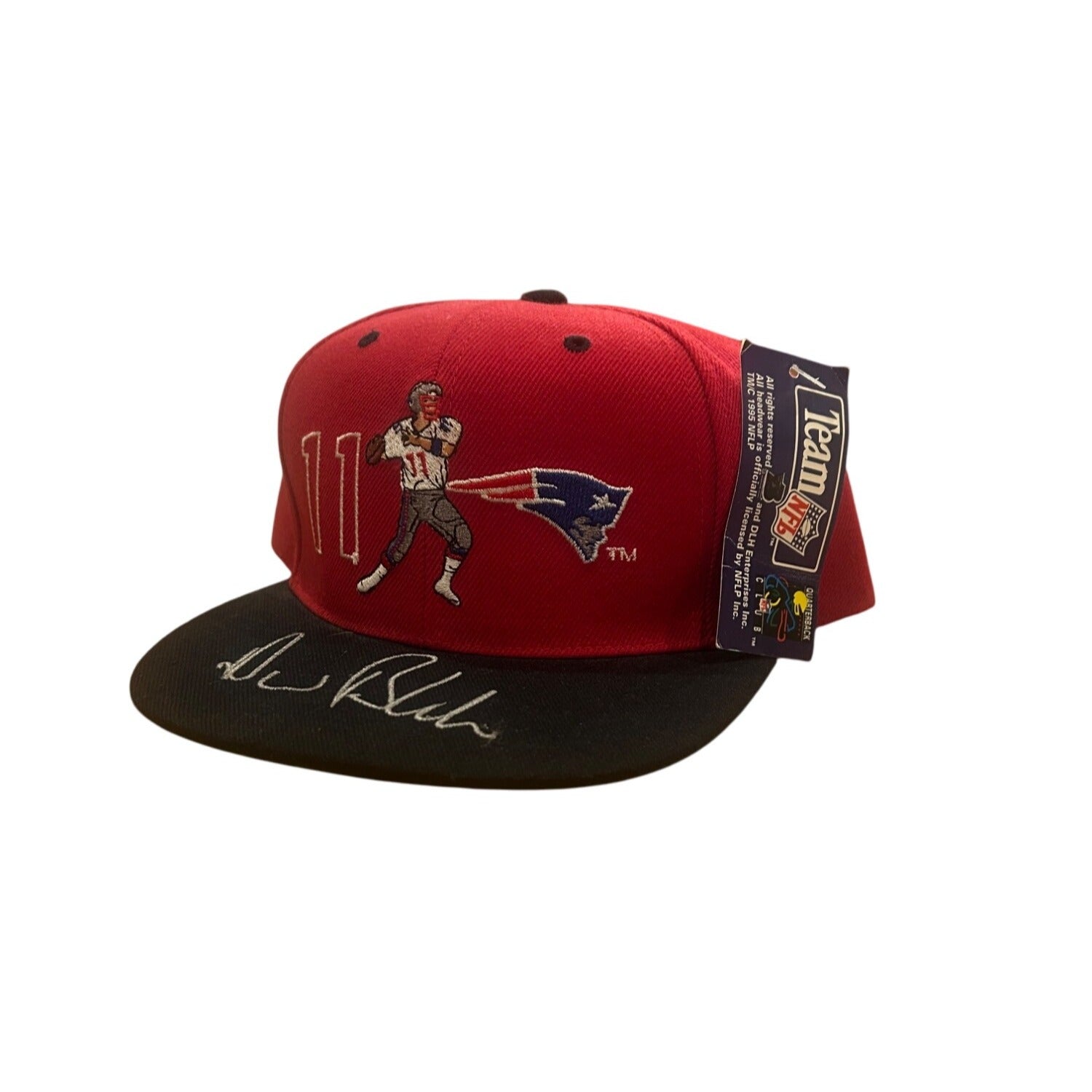 Vintage 1995 New England Patriots Drew Bledsoe Team NFL Wool Snapback Hat NWT