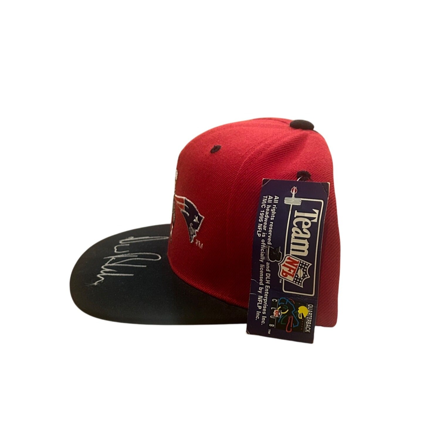 Vintage 1995 New England Patriots Drew Bledsoe Team NFL Wool Snapback Hat NWT