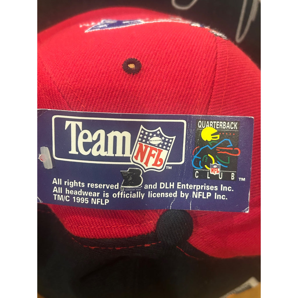 Vintage 1995 New England Patriots Drew Bledsoe Team NFL Wool Snapback Hat NWT