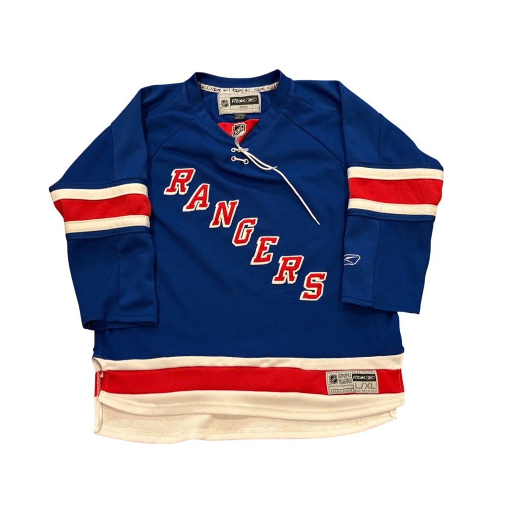 Reebok New York Rangers Stitched NHL Blue Hockey Jersey Youth L/XL