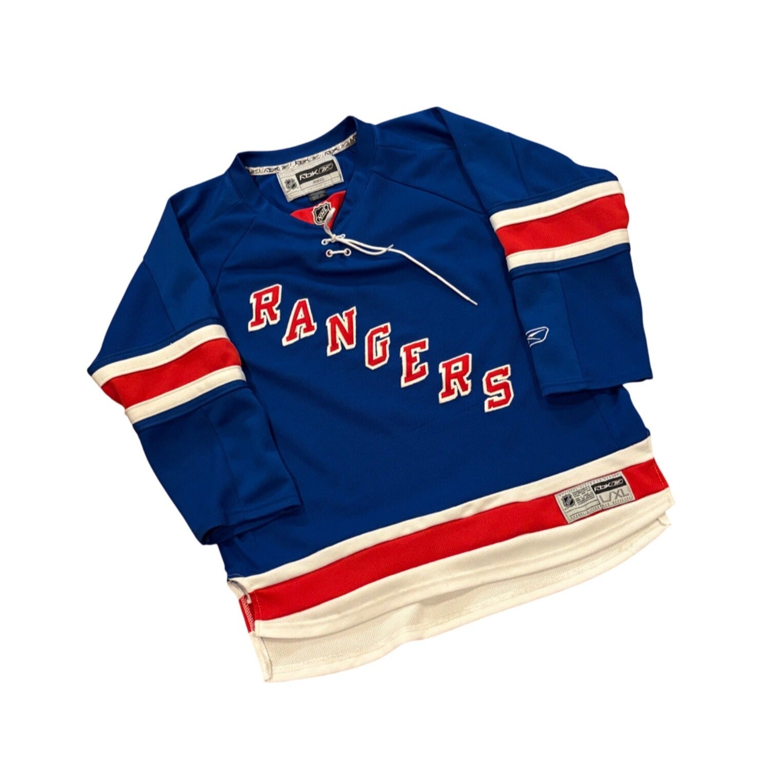 Reebok New York Rangers Stitched NHL Blue Hockey Jersey Youth L/XL