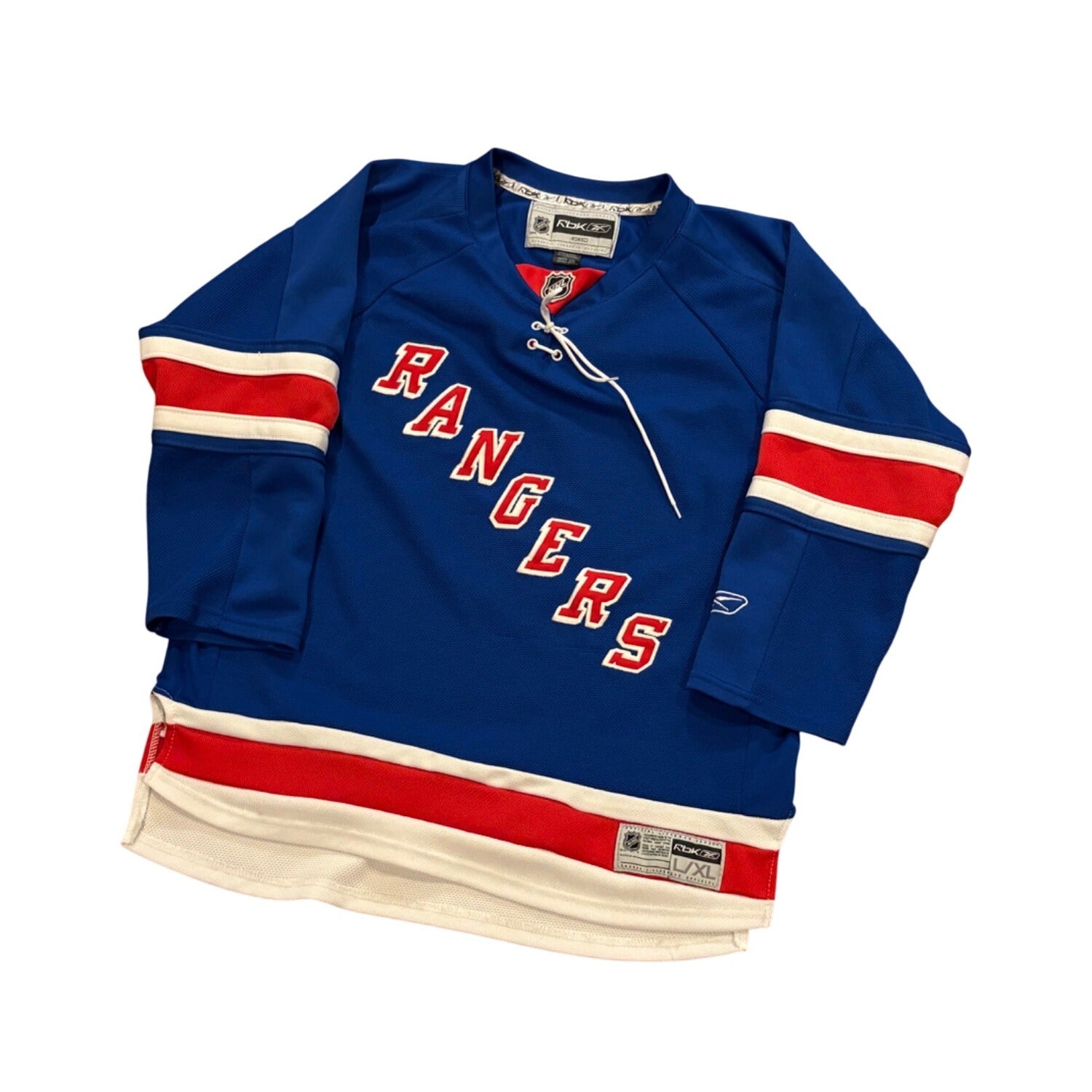 Reebok New York Rangers Stitched NHL Blue Hockey Jersey Youth L/XL