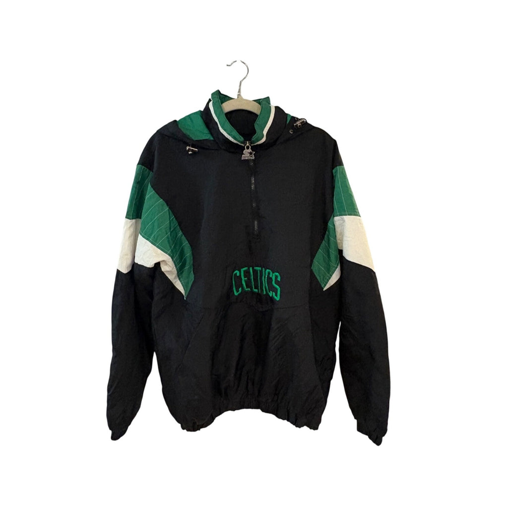 Starter Boston Celtics NBA Basketball Hooded Puffer Jacket Black Men's Medium