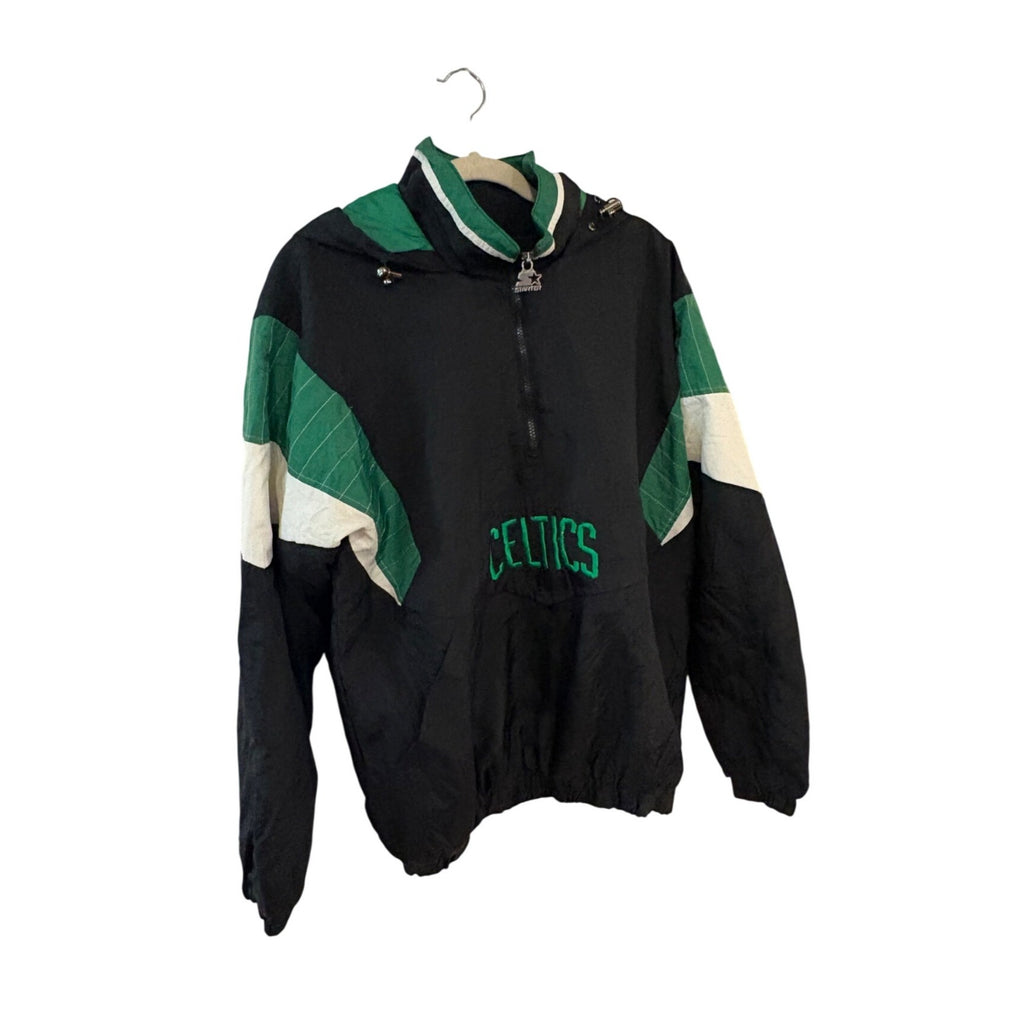 Starter Boston Celtics NBA Basketball Hooded Puffer Jacket Black Men's Medium