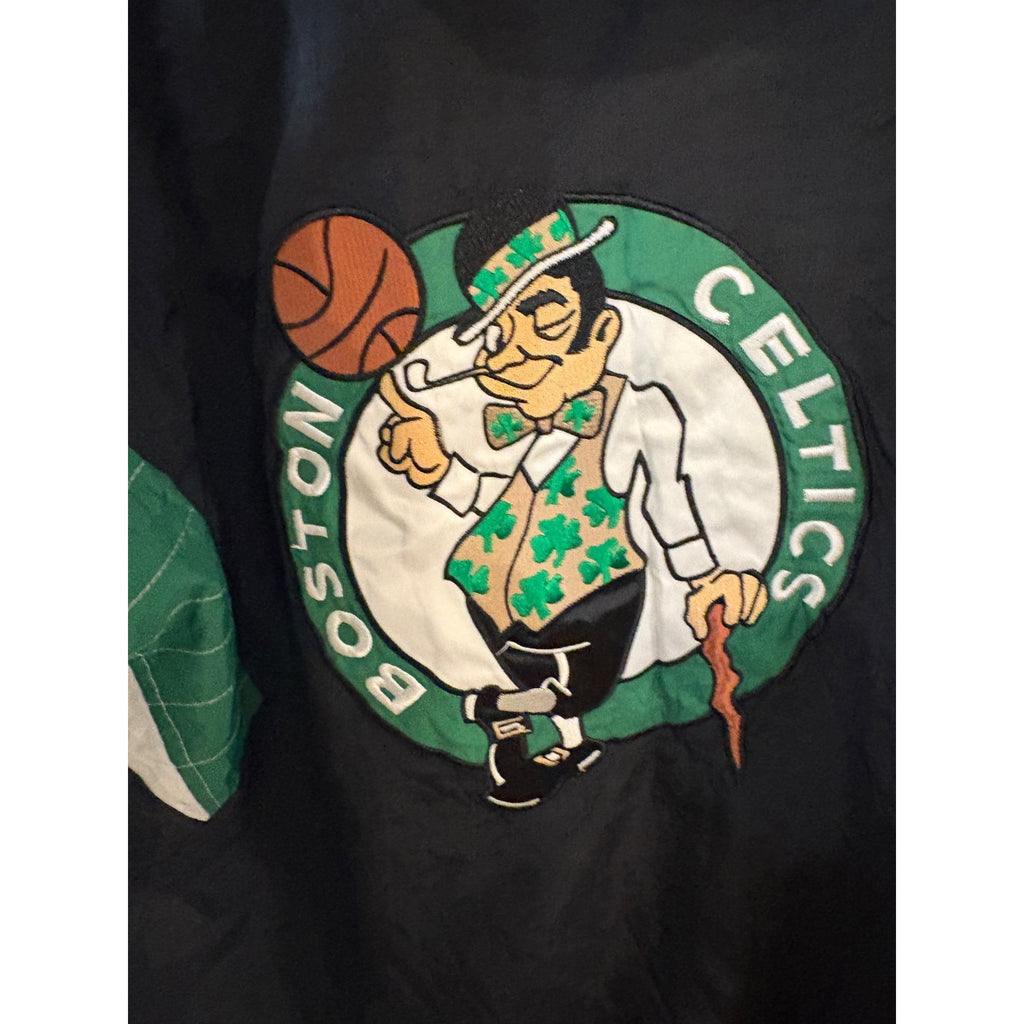 Starter Boston Celtics NBA Basketball Hooded Puffer Jacket Black Men's Medium