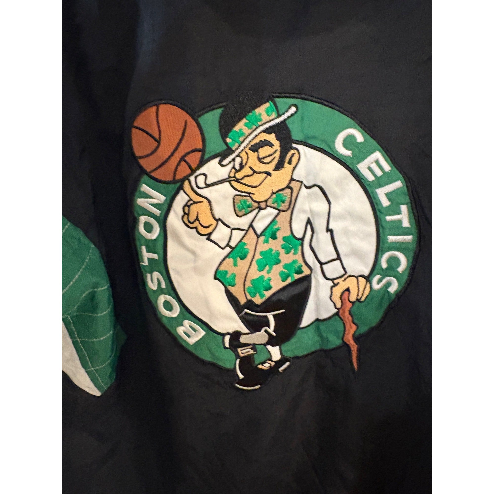 Starter Boston Celtics NBA Basketball Hooded Puffer Jacket Black Men's Medium