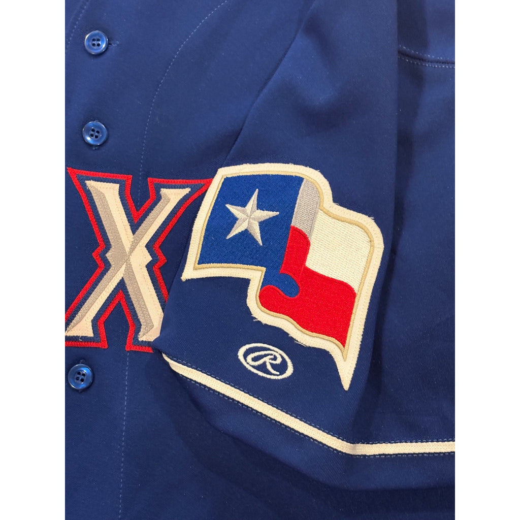 Vintage Rawlings Texas Rangers Authentic MLB Baseball Jersey Blue Men's Size 44