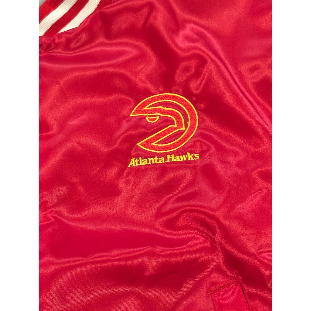 Deadstock Vintage 1980's Swingster Atlanta Hawks NBA Satin Jacket Men's Large