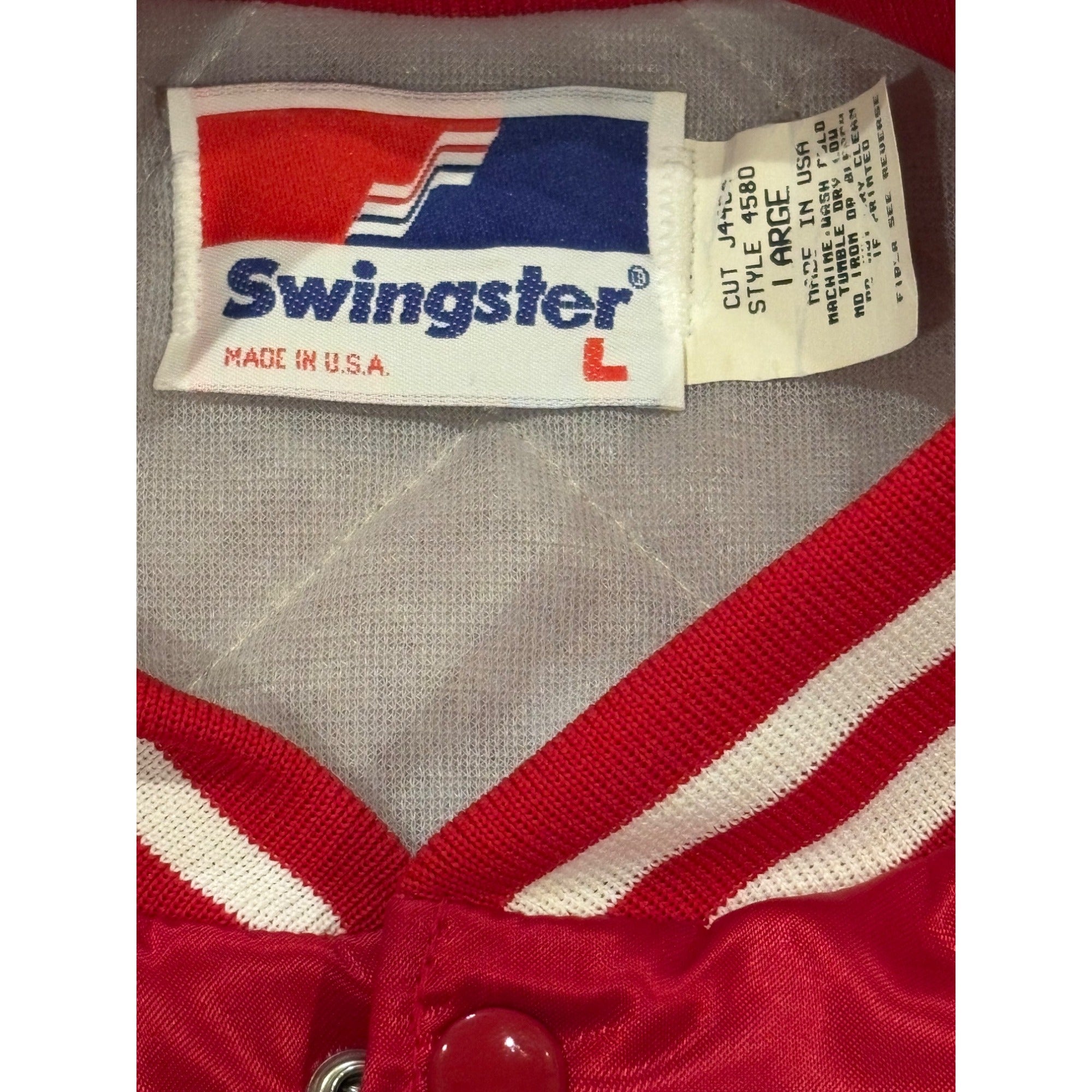 Deadstock Vintage 1980's Swingster Atlanta Hawks NBA Satin Jacket Men's Large