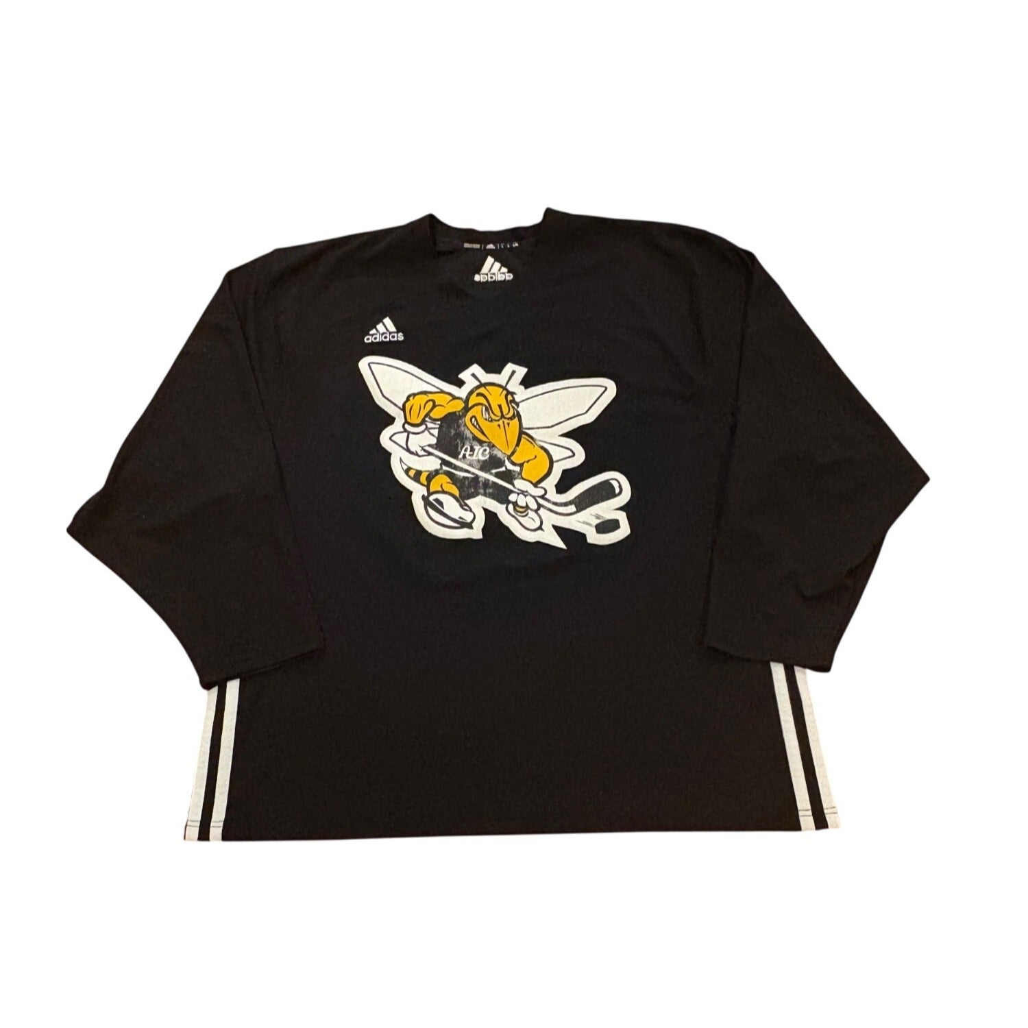 Adidas AIC Yellow Jackets #28 Team Issued NCAA Hockey Practice Jersey Men's Large