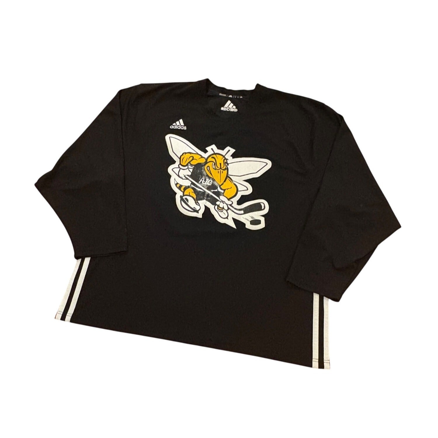 Adidas AIC Yellow Jackets #28 Team Issued NCAA Hockey Practice Jersey Men's Large