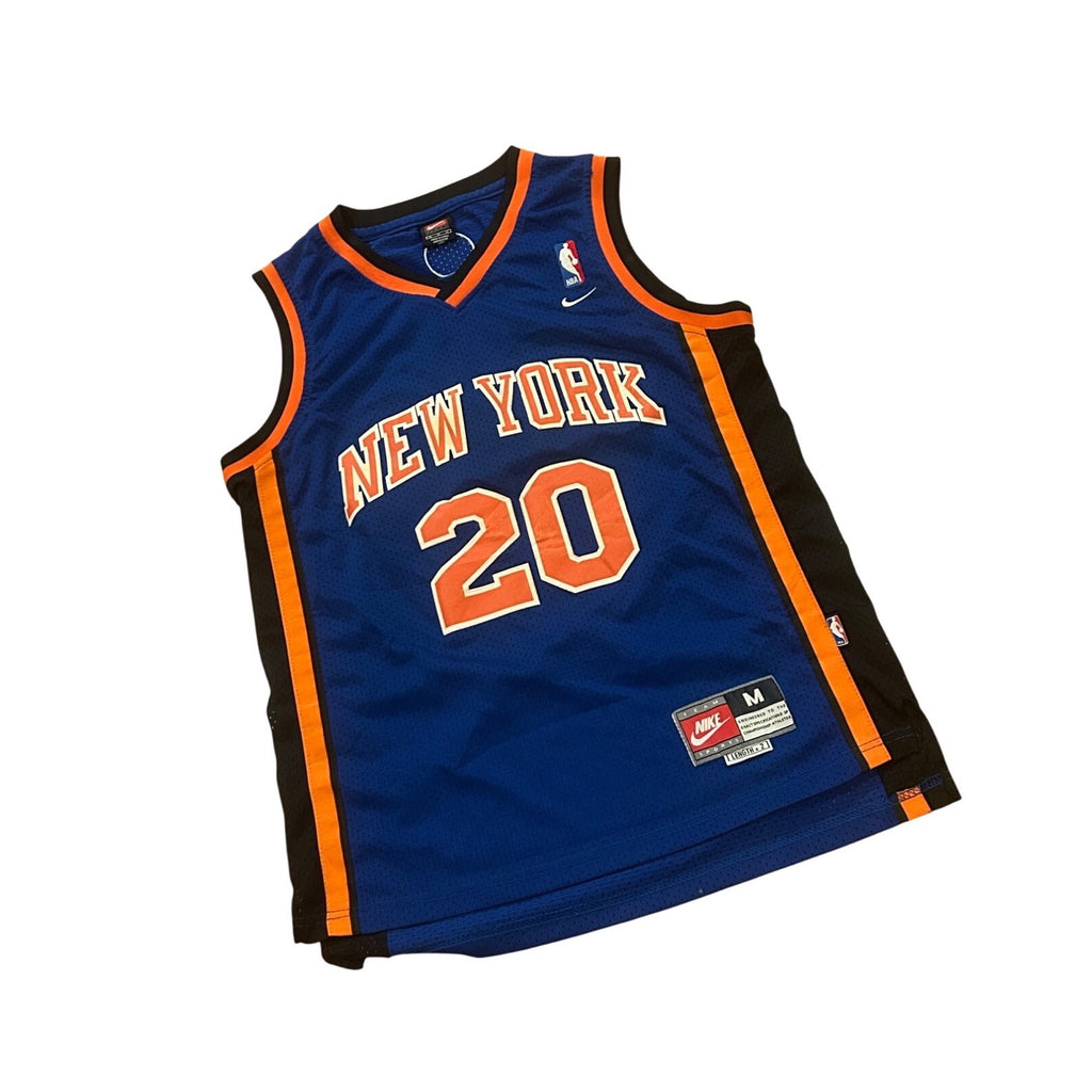Nike New York Knicks Allan Houston #20 Stitched NBA Jersey Men’s M Length +2