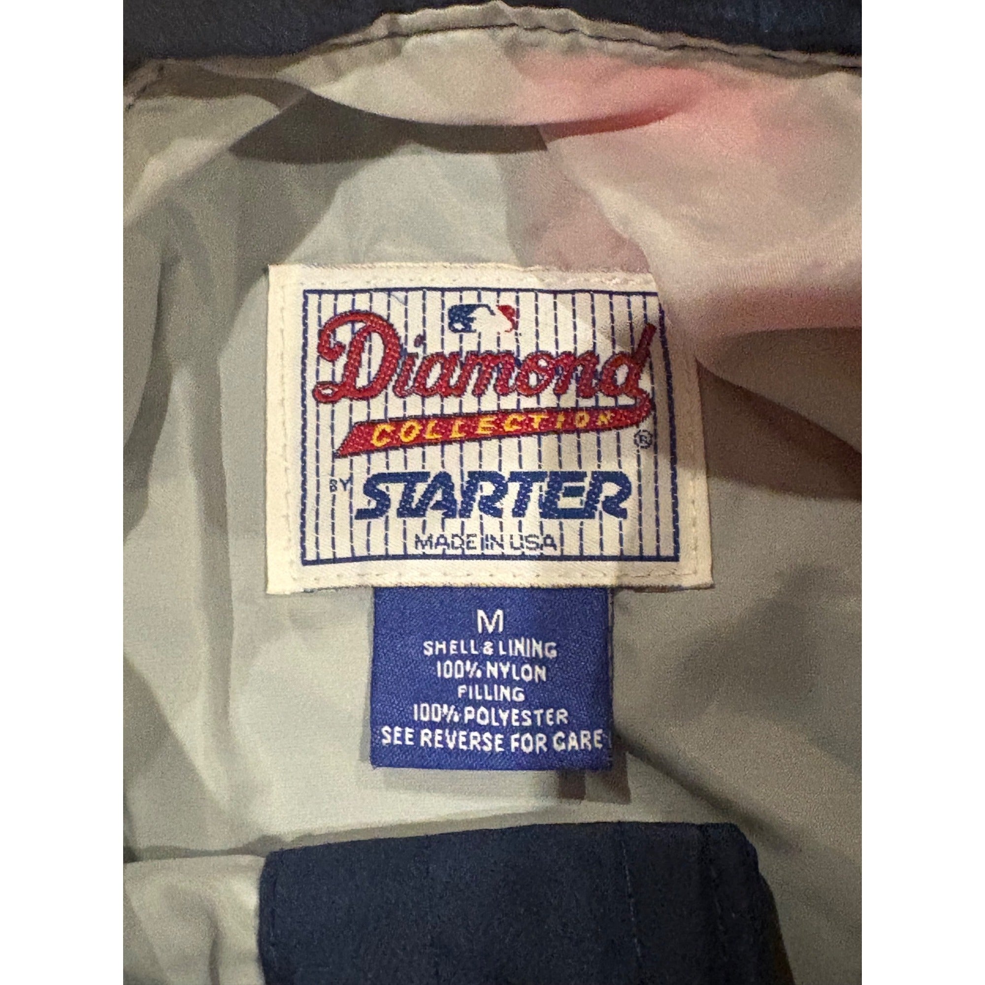 Vintage 90s Starter Diamond Collection Cleveland Indians MLB Bomber Jacket M
