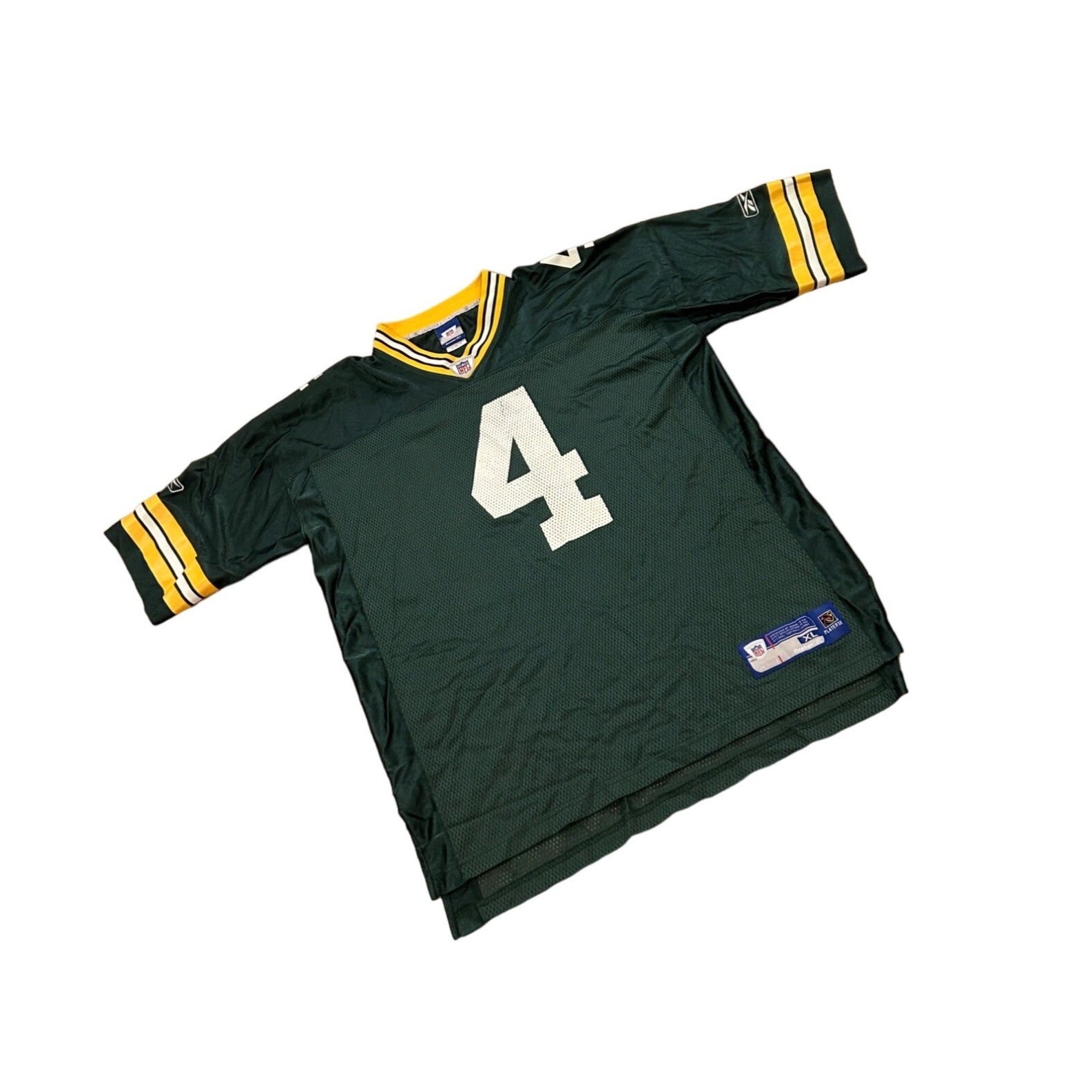 Vintage Green Bay Packers Brett Favre #4 Reebok NFL Home Jersey Men's Size XL