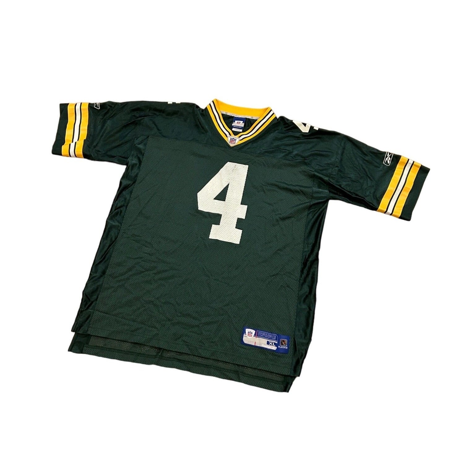 Vintage Green Bay Packers Brett Favre #4 Reebok NFL Home Jersey Men's Size XL