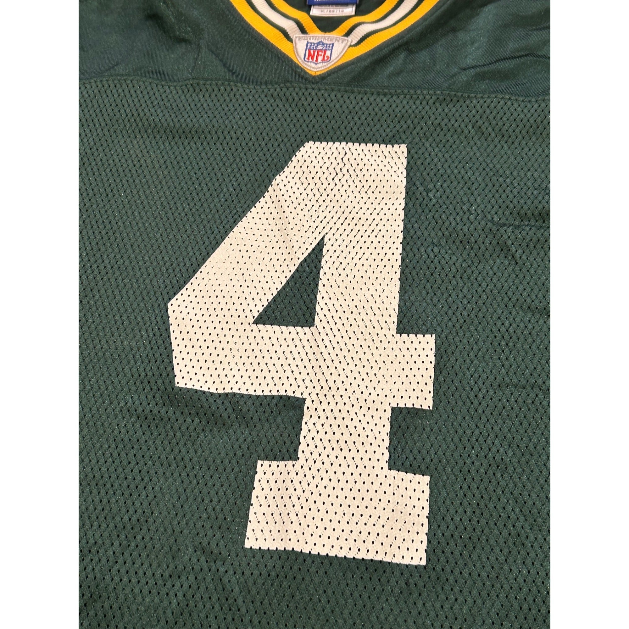 Vintage Green Bay Packers Brett Favre #4 Reebok NFL Home Jersey Men's Size XL