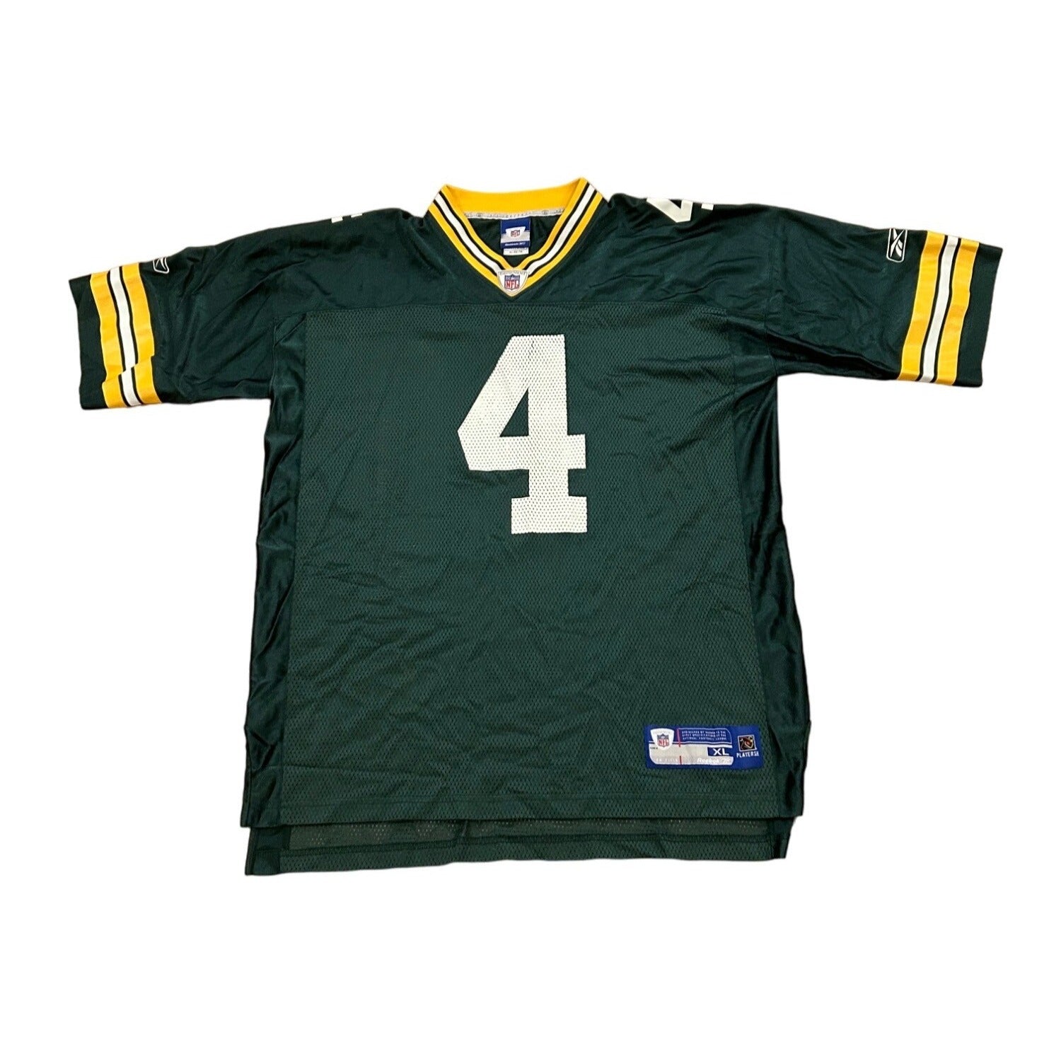 Vintage Green Bay Packers Brett Favre #4 Reebok NFL Home Jersey Men's Size XL