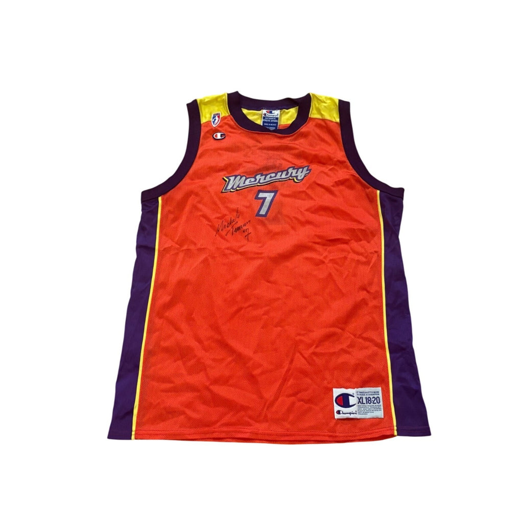 Vtg 90s Champion Phoenix Mercury Michele Timms #7 Signed WNBA Jersey Youth XL