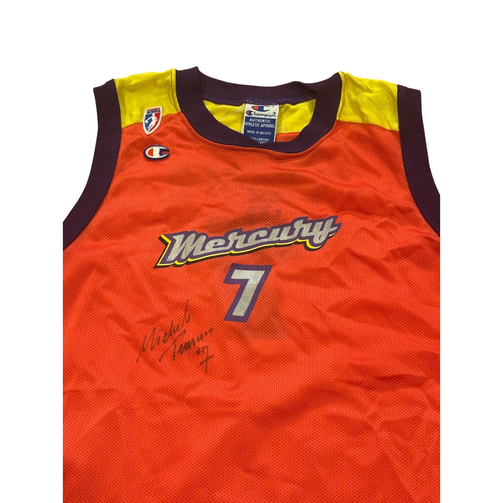 Vtg 90s Champion Phoenix Mercury Michele Timms #7 Signed WNBA Jersey Youth XL