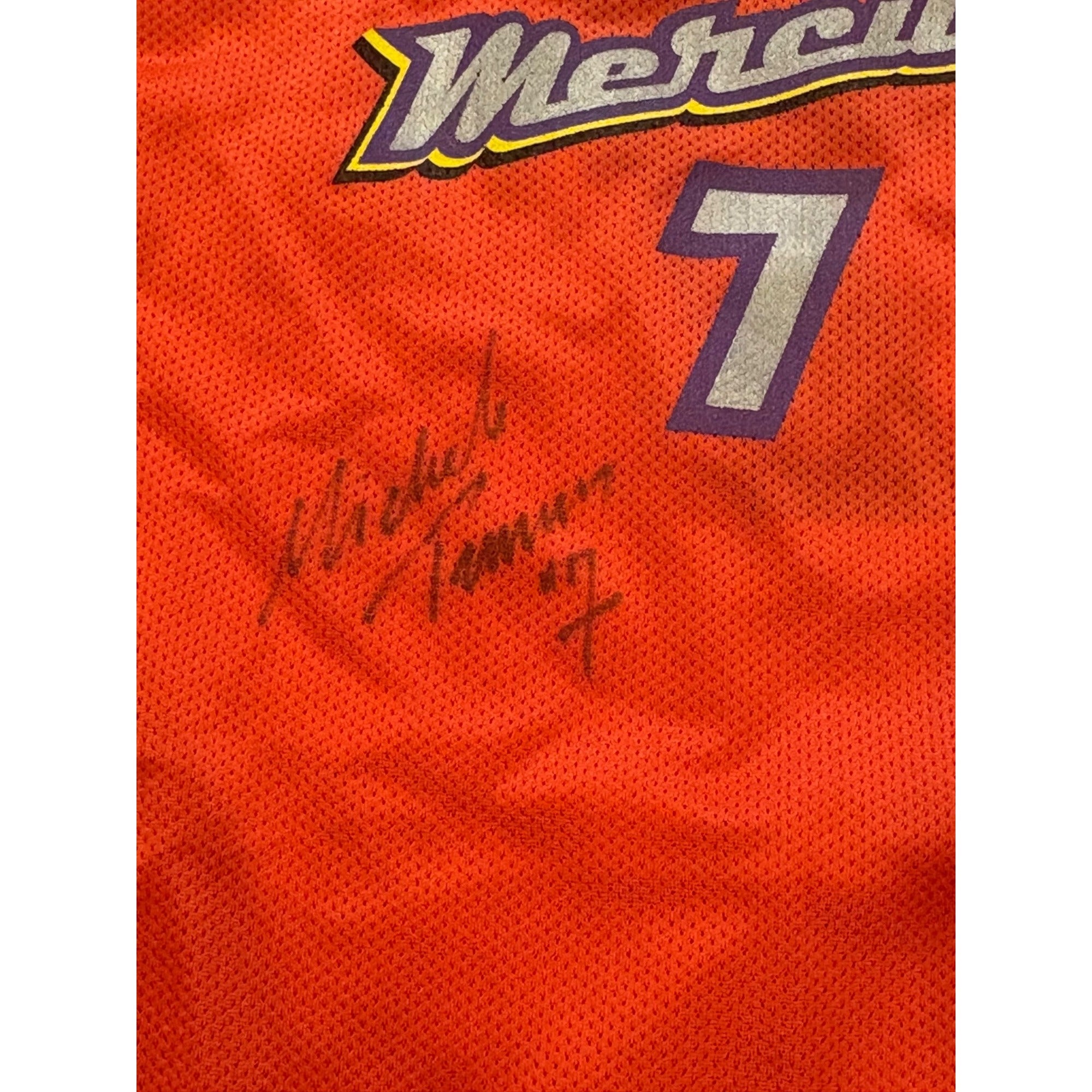 Vtg 90s Champion Phoenix Mercury Michele Timms #7 Signed WNBA Jersey Youth XL