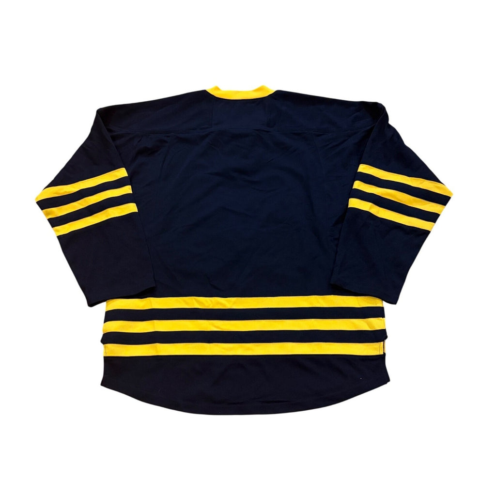 Reebok University of Michigan Wolverines NCAA Hockey Jersey Blue Men's Medium