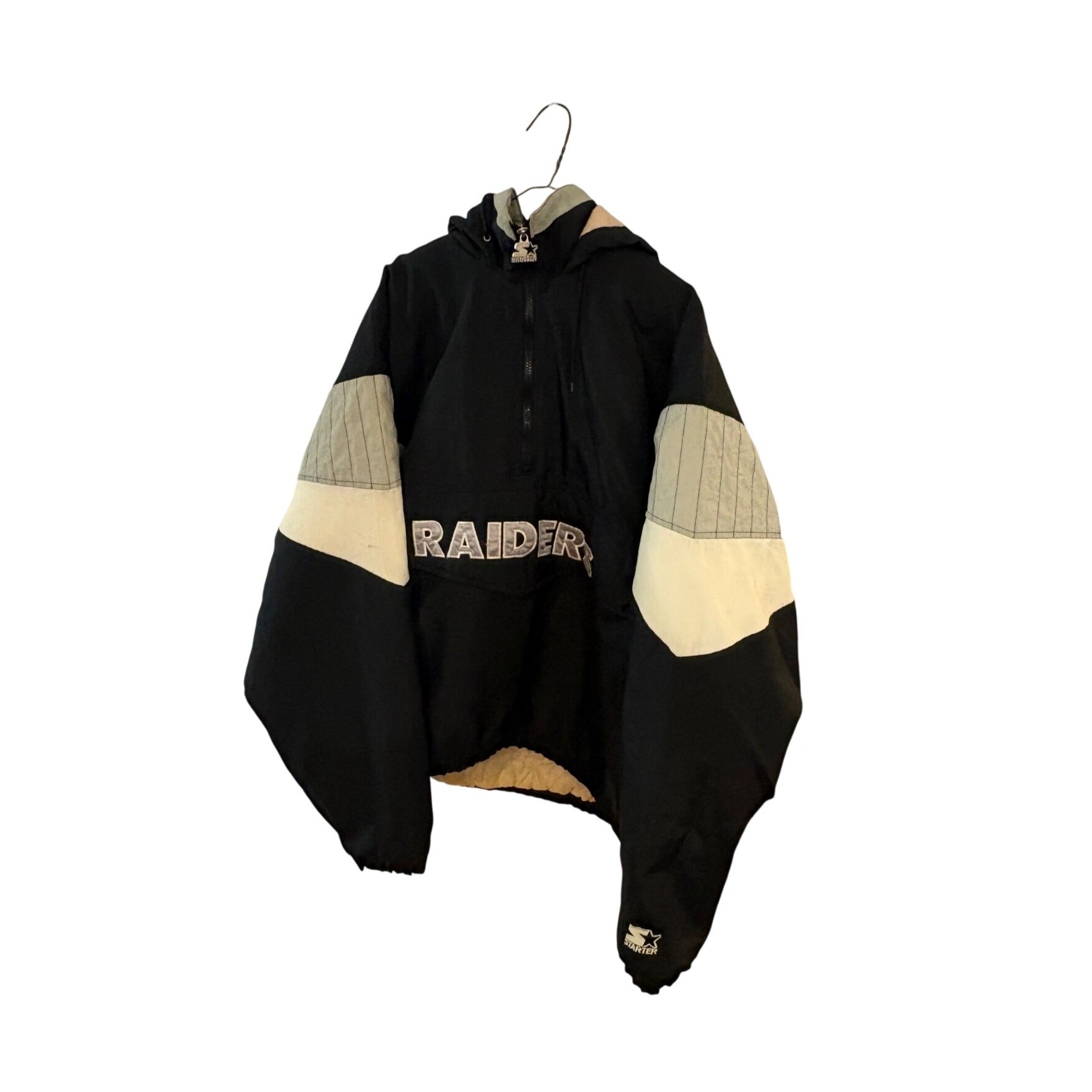 Vintage 1990's Starter Los Angles Oakland Las Vegas Raiders NFL Puffer Jacket XL
