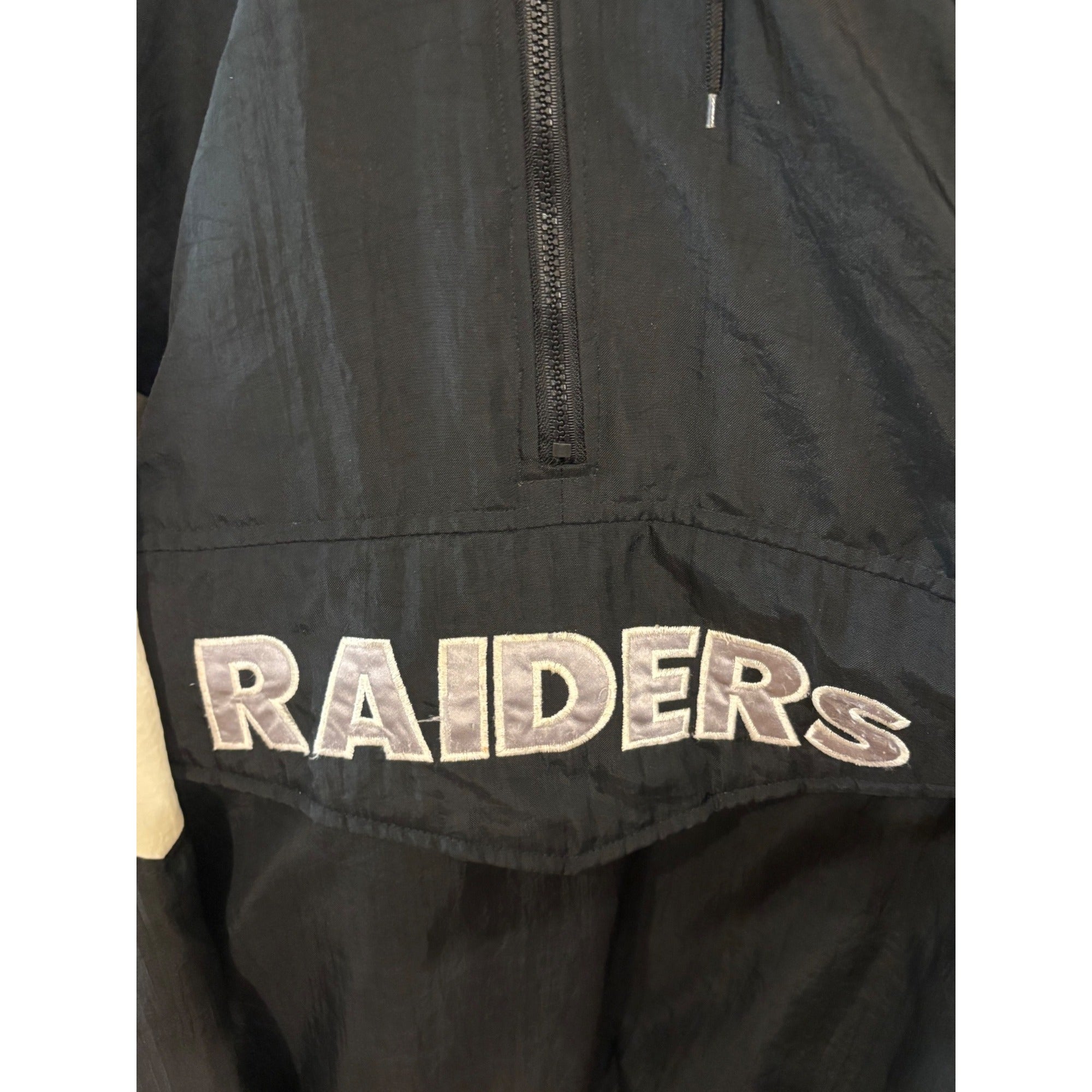 Vintage 1990's Starter Los Angles Oakland Las Vegas Raiders NFL Puffer Jacket XL