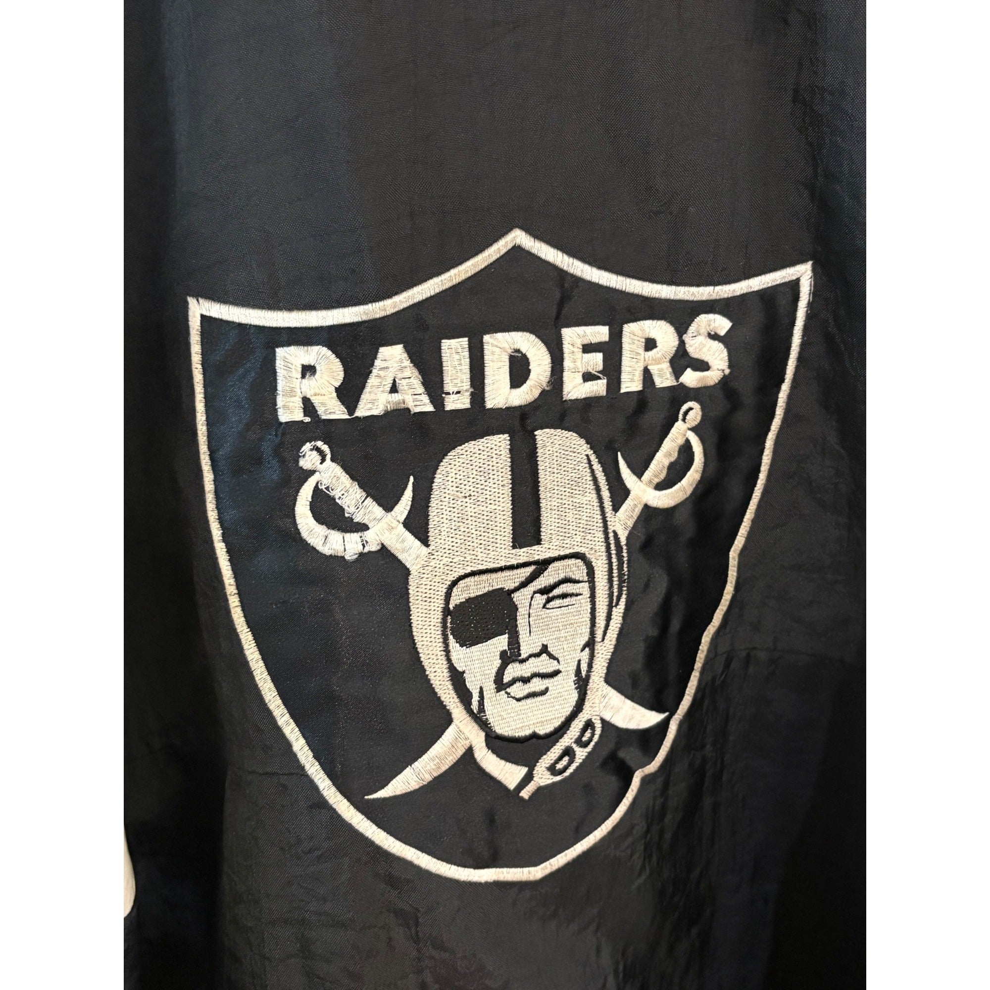 Vintage 1990's Starter Los Angles Oakland Las Vegas Raiders NFL Puffer Jacket XL