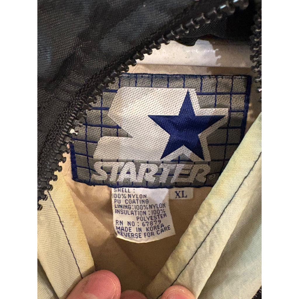Vintage 1990's Starter Los Angles Oakland Las Vegas Raiders NFL Puffer Jacket XL
