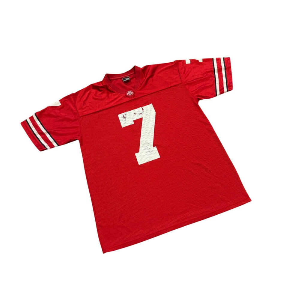 Ohio State Buckeyes #7 NCAA Football Jersey Atlantis Red Men's Large