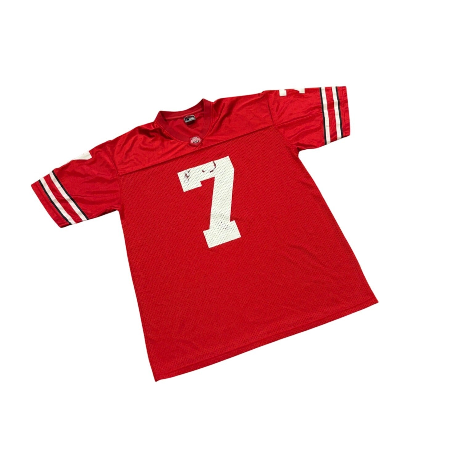 Ohio State Buckeyes #7 NCAA Football Jersey Atlantis Red Men's Large